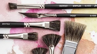 Speciality Watercolour Brushes Demonstration [upl. by Gnni]