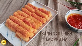 Cách làm bánh gạo chiên lắc bột phô mai  Món ăn ngon Hàn Quốc  Cooky TV [upl. by Chiarra]