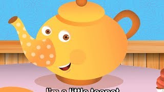 Im A Little Teapot with lyrics  Nursery Rhymes by EFlashApps [upl. by Hsiri]