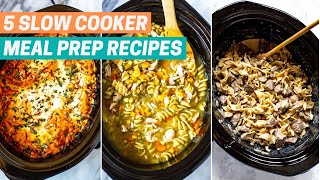 5 HEALTHY SLOW COOKER RECIPES  Easy Crockpot Recipes Perfect for Meal Prep [upl. by Annaihs57]