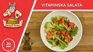 Vitaminska salata  zdrava i ukusna salata  Recepti Perun [upl. by Inaluahek49]