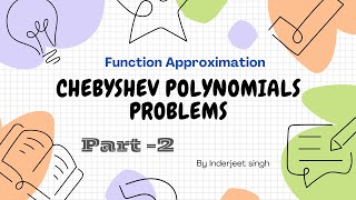 Chebyshev Polynomials  problems  part 2 [upl. by Patricia]