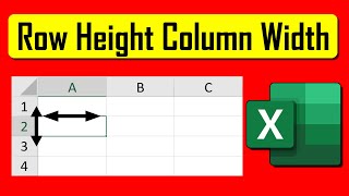 How to Change Row Height and Column Width in Excel [upl. by Ailaham]