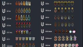 Rainbow Six Siege  Every Owned Ranked Charms From Operation Black Ice to Operation Heavy Mettle [upl. by Lowrance935]