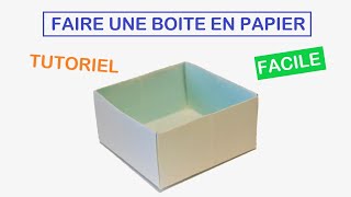 Tuto Comment Faire une Boite en Papier  Origami Facile DIY [upl. by Kerwin859]