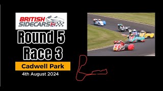 Round 5 Race 3 of the British Sidecar Championship Cadwell Park Sunday 4th August 2024 amp interviews [upl. by Paine]