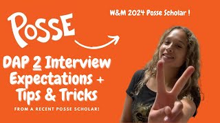 Posse Scholarship DAP 2 Interview Expectations  Tips and Tricks [upl. by Fowle522]