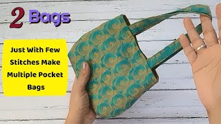 Just With Few Stiches How To Make Multiple Pocket Bags [upl. by Wardieu]