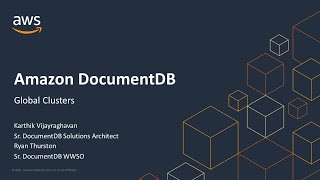 A Technical Introduction to Amazon DocumentDB Global Clusters and Cross Region Replication [upl. by Hnao]