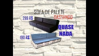 FAÇA SEU SOFA DE PALETE GASTANDO POUCO [upl. by Rihsab487]