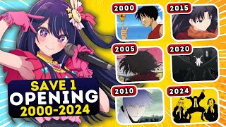 🎵 Save One Anime OPENING for each YEAR 🔥 2000  2024 🔍 Anime Quiz [upl. by Attekal]