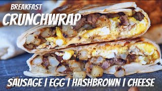 Breakfast Crunchwrap  ASMR  Griddle Cooking [upl. by Aronos]