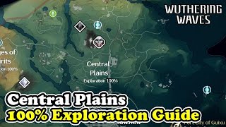 Central Plains 100 Exploration Guide Wuthering Waves Central Plains All Chests amp Collectibles [upl. by Trilly]