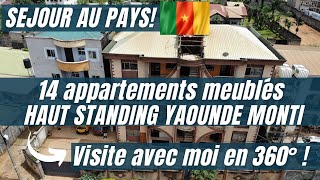 14 jolis appartements meublés disponible sur MontiYaoundé  Cameroun VISITE AVEC MOI EN 360° [upl. by Sanburn425]