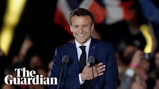 Emmanuel Macron gives victory speech following election results [upl. by Shinberg504]