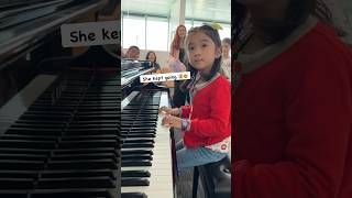 5yo FALLS off chair playing piano😱🎹😢 piano music pianolesson pianostudent classicalmusic [upl. by Vilberg25]