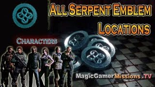 Resident Evil 6  All Serpent Emblem Locations  All Characters Heirlooms Trophy  Achievement [upl. by Annairoc23]