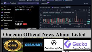 Onecoin Official Biggest News  ONECOIN listed on coinmarketcap  ONECOIN listed on Geckoterminal [upl. by Enait329]