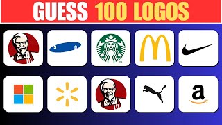 Guess The Logo Quiz  Can You Guess 100 Logos [upl. by Assenar]