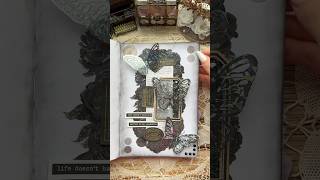 ASMR black journal🖤🐦‍⬛🗝️🕷️asmr journaling scrapbooking journalwithme journal fyp diy [upl. by Marilin198]