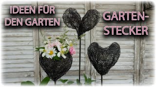 DIY  NEUE GARTENIDEEN  GARTENSTECKER  GÜNSTIG SELBER MACHEN [upl. by Llertnom]