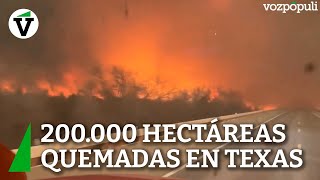 200000 hectáreas devoradas por el fuego en Texas [upl. by Seppala272]