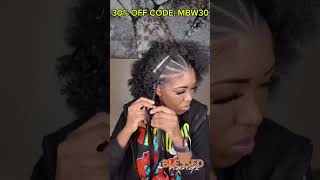 Super Easy amp Quick Style On Short 4C Hair🥺Half Wig Tutorial Beginner Friendly mybraidedwig [upl. by Shuler]