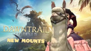 FFXIV DAWNTRAIL New Mounts [upl. by Ahtaga]