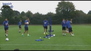 Ipswich Town head tennis Tom Lawrence falls over [upl. by Solon86]