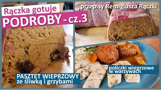 Rączka gotuje pasztet wieprzowy ze śliwką i grzybami policzki w warzywach z kopytkami [upl. by Audly]