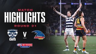 Geelong Cats v Adelaide Crows Highlights  Round 21 2024  AFL [upl. by Morrie]