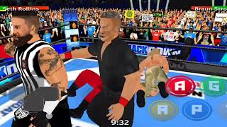 Seth Rollins vs Braun strowman amp Satnam Singh wwe SmackDown highlights wwe game play ⏯️▶️ [upl. by Yntirb]