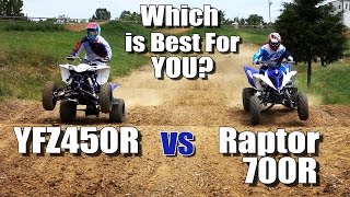 Yamaha Raptor 700R vs YFZ450R Shootout Which is Best for You [upl. by Amado]