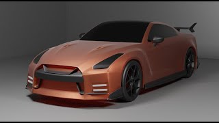 BLENDER Nissan GTR modelling for 3D printingPART 1 [upl. by Nyrak]