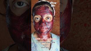 Beetroot powder Face Pack for Glowing skin homemade skincare glowingskin [upl. by Aciretal]