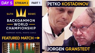 54th Backgammon World Championship  Day 5  Stream 2  Part 1  WC Main Undefeated amp 2nd Chance [upl. by Malena]