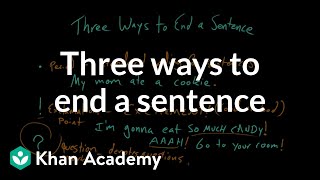 Three ways to end a sentence  Punctuation  Khan Academy [upl. by Adnamra]