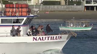 Newport Landings Nautilus Heads to Sea Balboa Island February 2022 Orange County California [upl. by Llertrac]