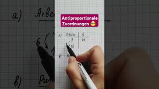 So geht das 🤓🥳 antiproportionalezuordnungen antiproportional mathematikfee mathe mathematik [upl. by Franky729]