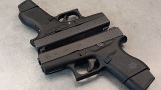 Glock 42 380 vs Glock 43 9mm CCWEDC [upl. by Ardnuaed]