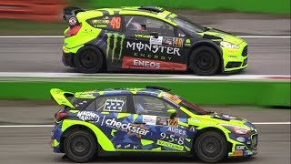 Monza Rally Show 2017  Valentino Rossi vs Tony Cairoli [upl. by Ivo]