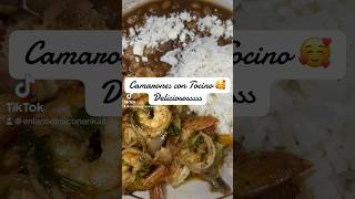 Camarones con tocino 🥓🤤 youtubeshorts comidasmexicanas diostebendiga camarones [upl. by Sandra190]