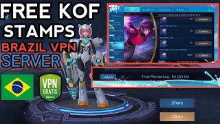 BRAZIL VPN SERVER FREE KOF STAMPS MLBB  NO BAN [upl. by Shurlock]