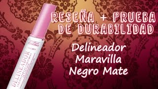 Reseña Delineador Maravilla para Contorno de Ojos Negro Mate  Prueba Durabilidad [upl. by Ettelohcin]