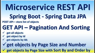 Microservice REST API Spring Boot  Spring Data JPA GET API – Pagination And Sorting  get by Page [upl. by Hollister]