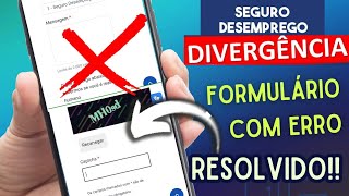 FORMULÁRIO seguro desemprego RESOLVIDO O ERRO [upl. by Yrannav828]