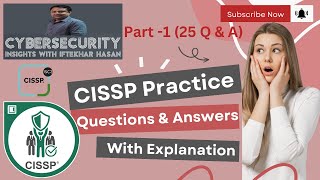 CISSP Practice Questions and Answers with Expert Explanations Part1 CISSP exam cram cissp [upl. by Hinze]