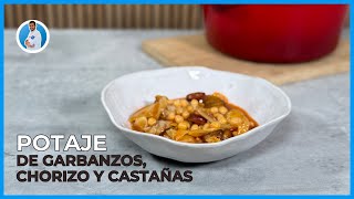 Potaje de garbanzos chorizo y castañas una RECETA sorprendente [upl. by Amihsat401]