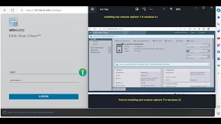 How to installing esxi vmware vsphere 7 in windows 11 [upl. by Marino]