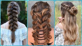 Top 20 idee per acconciature capelli con trecce 2018 [upl. by Hanako337]